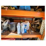 Industrial Lot of Shop Tools, Fuel Containers, and Equipment Parts