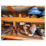 Industrial Lot of Shop Tools, Fuel Containers, and Equipment Parts