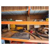 Industrial Lot of Shop Tools, Fuel Containers, and Equipment Parts