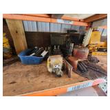 Industrial Lot of Shop Tools, Fuel Containers, and Equipment Parts