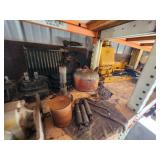 Industrial Lot of Shop Tools, Fuel Containers, and Equipment Parts