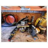 Industrial Lot of Shop Tools, Fuel Containers, and Equipment Parts