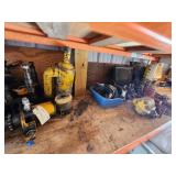 Industrial Lot of Shop Tools, Fuel Containers, and Equipment Parts