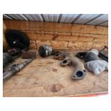 Industrial Lot of Shop Tools, Fuel Containers, and Equipment Parts
