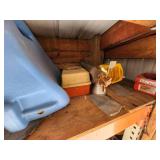 Industrial Lot of Shop Tools, Fuel Containers, and Equipment Parts