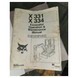 Bobcat X331 Compact Excavator with 2 buckets and thumb attachment