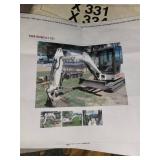 Bobcat X331 Compact Excavator with 2 buckets and thumb attachment