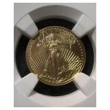 2022 AMERICAN GOLD EAGLE 1/10TH TROY OZ .999 FINE GOLD NGC MS69