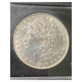 1896 US MORGAN SILVER DOLLAR SLABBED UNC