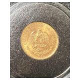 1945 MEXICAN DOS PESOS GOLD COIN IN AIRTITE