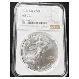 2023 AMERICAN SILVER EAGLE NGC MS70