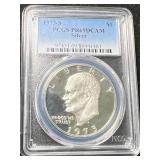 1973-S US PROOF EISENHOWER DOLLAR PCGS PF69DCAM SILVER