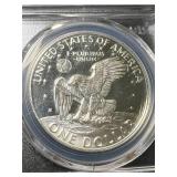 1973-S US PROOF EISENHOWER DOLLAR PCGS PF69DCAM SILVER