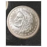 1 TROY OZ .999 FINE SILVER ZOMBUCKS MORQUE ANNE ROUND SLABBED