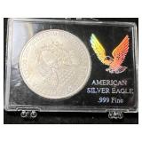 2009 AMERICAN SILVER EAGLE 1 TROY OZ .999 FINE SILVER IN CASE