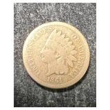 1861 US INDIAN HEAD CENT