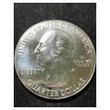 5 TROY OZ .999 FINE SILVER QUARTER DESIGNED ROUND