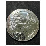 5 TROY OZ .999 FINE SILVER QUARTER DESIGNED ROUND