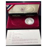 1983 US OLYMPIC SILVER DOLLAR IN ORIGINAL MINT BOX