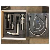 Phiestina 8 in. Waterfall Widespread 3-Hole Bathroom l Faucet, with Pop-Up Drain and Water Supply Line by in Brushed Nickel Customer Returns See Pictures