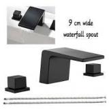 UKISHIRO 2-Handle Deck-Mount Roman Tub Faucet in Matte Black Customer Returns See Pictures