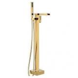 AKLFGN Waterfall Single-Handle Floor Mount Freestanding Tub Faucet Bathtub Filler with Hand Shower in. Polish Gold  Customer Returns See Pictures