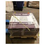11  Boxes of Home Decorators Collection Crystal Bianco 32 in. x 32 in. Polished Porcelain Marble Look Floor and Wall Tile (21.33 sq. ft. /Case) Customer Returns See Pictures