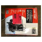 Everbilt 3/4 HP Pro Snap Action Submersible Sump Pump Customer Returns See Pictures