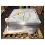 11 Boxes of Home Decorators Collection Crystal Bianco 32 in. x 32 in. Polished Porcelain Marble Look Floor and Wall Tile (21.33 sq. ft. /Case) Customer Returns See Pictures