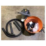 RIDGID 9 Gal. 4.25 Peak HP NXT Shop Vacuum Wet Dry Vac with General Debris Filter, Locking Hose and Attachments HD0900  Customer Returns See Pictures