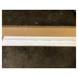 Home Decorators Collection White Cordless Room Darkening Faux Wood Blind with 2 in. Slats - 72.5 in. W x 72 in. L (Actual 72 in. W x 72 in. L)   Customer Returns See Pictures