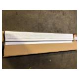 Home Decorators Collection White Cordless Room Darkening Faux Wood Blind with 2 in. Slats - 72.5 in. W x 72 in. L (Actual 72 in. W x 72 in. L)   Customer Returns See Pictures