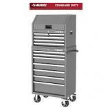 Husky Tool Storage 27 in. W Standard Duty Gray Tool Chest Combo    Customer Returns See Pictures