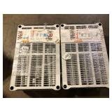 Lot of HDX 5-Tier Easy Assembly Multi-purpose Plastic Garage Storage Shelving Unit in Gray (36 in. W x 72 in. H x 24 in. D)   Customer Returns See Pictures