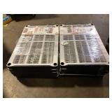 Lot of HDX 5-Tier Easy Assembly Multi-purpose Plastic Garage Storage Shelving Unit in Gray (36 in. W x 72 in. H x 24 in. D)   Customer Returns See Pictures