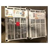 Lot of HDX 5-Tier Easy Assembly Multi-purpose Plastic Garage Storage Shelving Unit in Gray (36 in. W x 72 in. H x 24 in. D)   Customer Returns See Pictures
