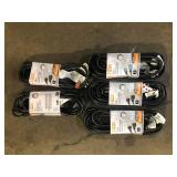 Lot of  HDX 15 ft. 16/3 Light Duty Indoor/Outdoor Extension Cord, Black  Customer Returns See Pictures