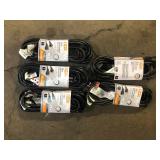 Lot of  HDX 15 ft. 16/3 Light Duty Indoor/Outdoor Extension Cord, Black  Customer Returns See Pictures