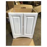 Glacier Bay 25 in. Single Sink White Bath Vanity  No Granite Top  Customer Returns See Pictures