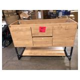 eclife 48 in. W x 18.1 in. D x 34 in. H Double Sink Freestanding Bath Vanity Cabinet  Top Not Included    Customer Returns See Pictures