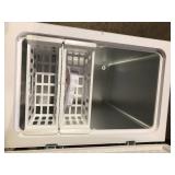 Vissani 7.0 cu. ft. Manual Defrost Chest Freezer with LED Light in White Garage Ready Slight Damage   Customer Returns See Pictures