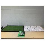 Reusable Dog Loo System with Artificial Grass Turf&Pee Pads&Tray, for Puppy Potty Training is Portable&Easy to Clean,35x23in Large Dog Litter Box Toilet for Indoor/Outdoor use