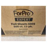 LOT OF 12 ForPro Embossed Foil Sheets 500S, 5 W x 10.75 L, 500-Count, Aluminum Foil, Pop-Up Dispenser, for Hair Color Application and Highlighting Services, Food Safe