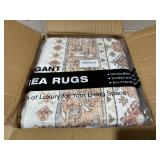 zesthome 8x10 Area Rugs for Living Room,Non-Slip Backing Washable Rugs,Vintage Large Area Rug,Stain Resistant Home Decor Rug (Orange,8