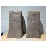 Set of 2 Emsco Group 2235 Natural Sandstone Appearance Utility Cover  Lightweight  Easy to Install Tall Monolith Landscape Rock 35"x 16" x 17" (HxLxW)