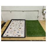 Reusable Dog Loo System with Artificial Grass Turf&Pee Pads&Tray, for Puppy Potty Training is Portable&Easy to Clean,35x23in Large Dog Litter Box Toilet for Indoor/Outdoor use