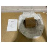 Bidet Toilet Seat, Soft Close Round Toilet Seat, Button control Feminine/Posterior Wash Switch, Knob Control Water Pressure,White Bidet Seat Attachment with Brass inlet (Round)