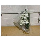 CXGS Artificial Orchid Flower Real Touch Faux Orchids in Ceramic Vase Large 22.9
