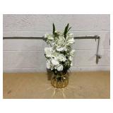 CXGS Artificial Orchid Flower Real Touch Faux Orchids in Ceramic Vase Large 22.9