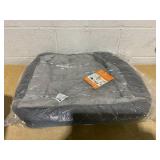 Miguel Faux Linen Dog Bed with Removable Cushion Pillow for Medium Small Dogs, Washable Pet Bed with Side Easy to Wash Puppy Bed, Rectangle Cat Bed for Indoor Cat with Anti-Slip Bottom, Gray 64 CM
